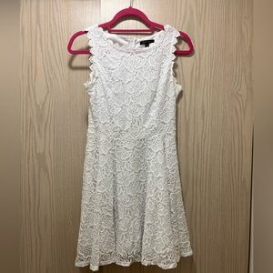City Studio White Embroidered Short Dress